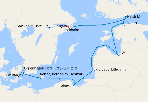 Cruise Itinerary Map
