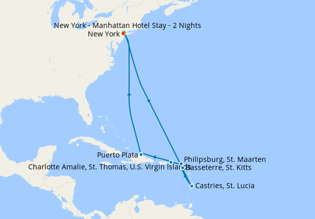 Cruise Itinerary Map