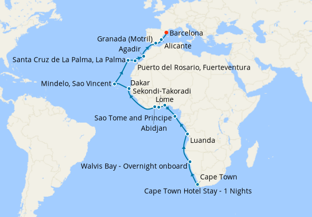 Cruise Itinerary Map