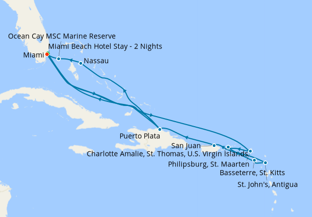 Cruise Itinerary Map