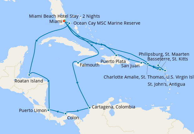 Cruise Itinerary Map