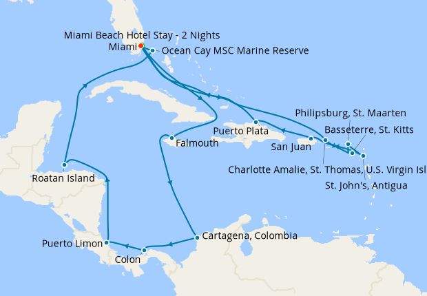 Cruise Itinerary Map