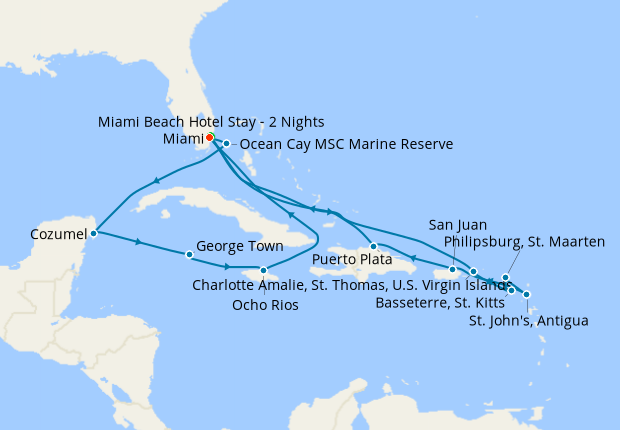 Cruise Itinerary Map