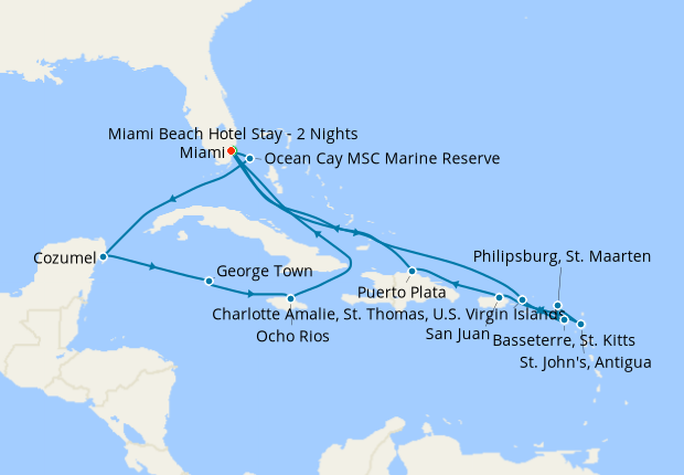 Cruise Itinerary Map
