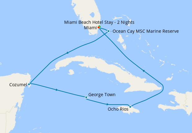 Cruise Itinerary Map