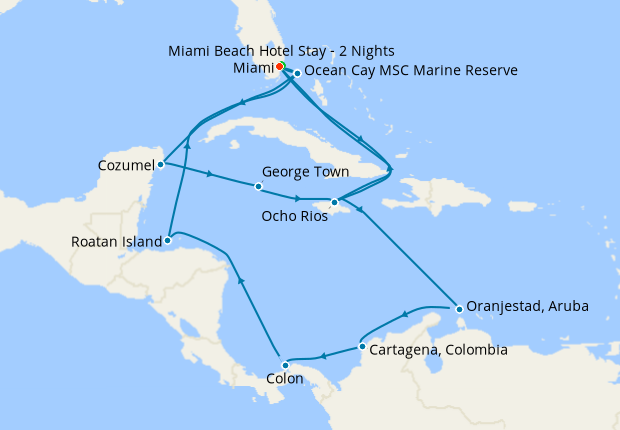 Cruise Itinerary Map