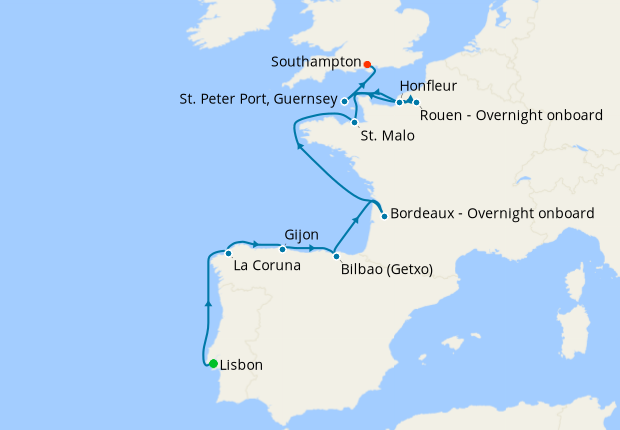 Cruise Itinerary Map