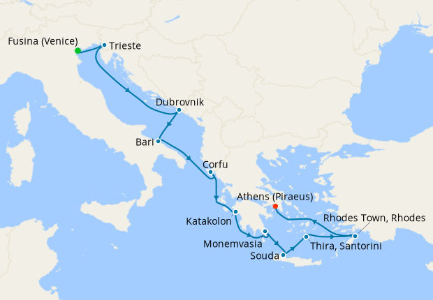 Cruise Itinerary Map