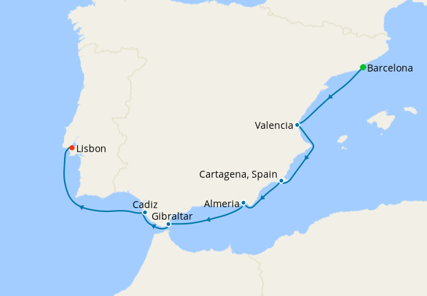 Cruise Itinerary Map