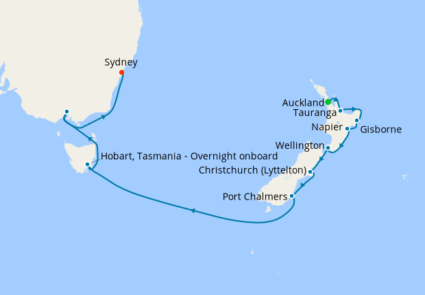 Cruise Itinerary Map