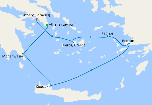 Cruise Itinerary Map