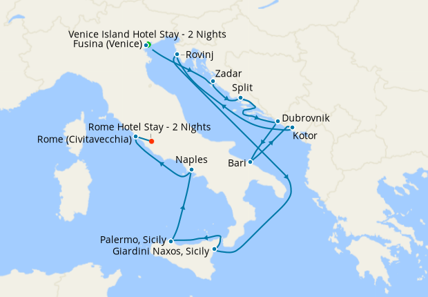 Cruise Itinerary Map