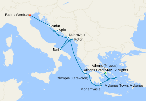 Cruise Itinerary Map