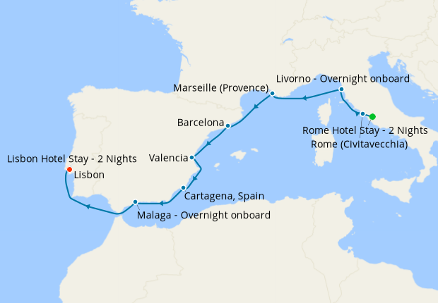 Cruise Itinerary Map