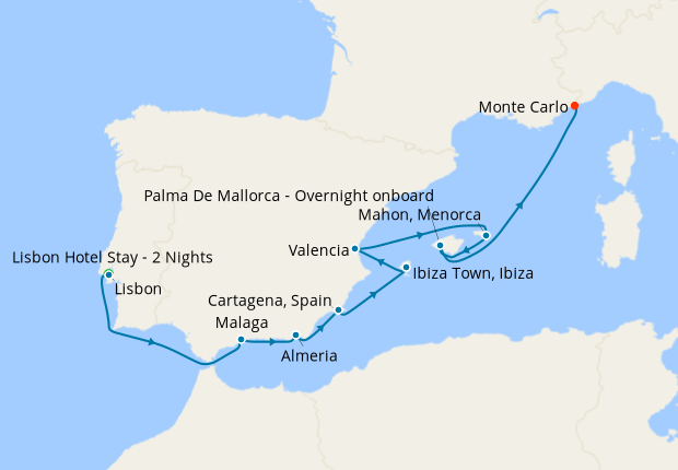 Cruise Itinerary Map