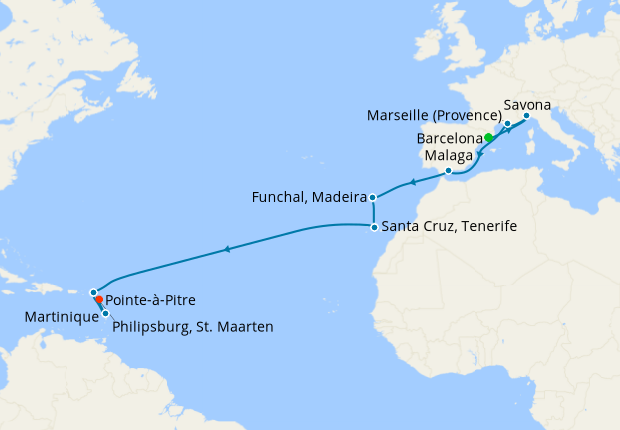 Cruise Itinerary Map