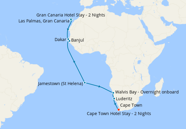 Map of the cruise map