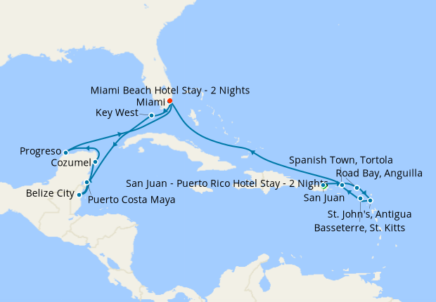 Cruise Itinerary Map