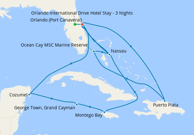 Cruise Itinerary Map