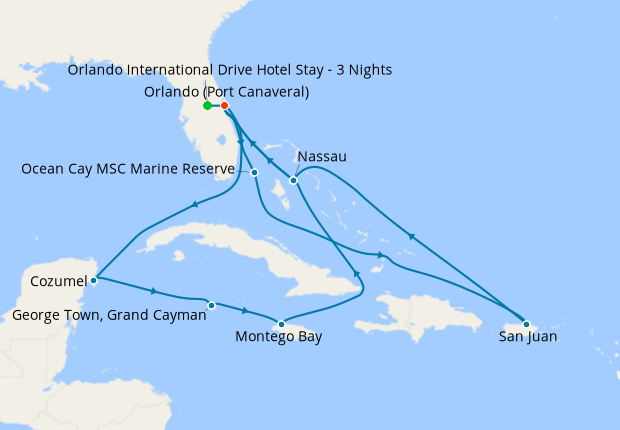 Cruise Itinerary Map