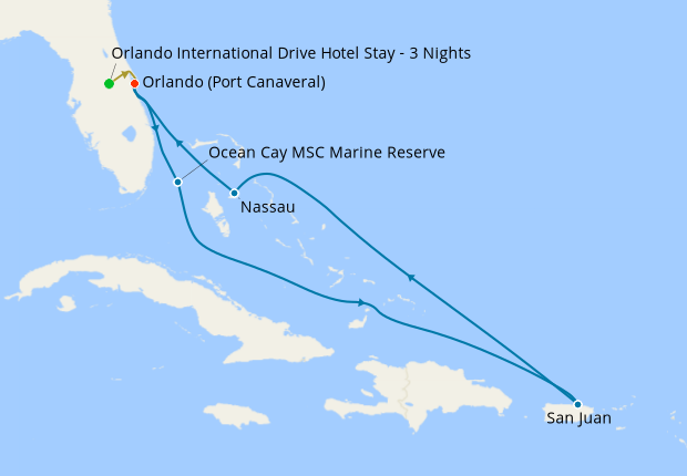 Cruise Itinerary Map