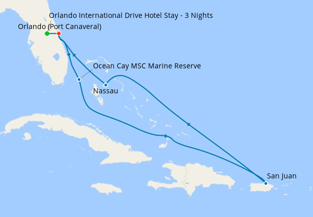 Cruise Itinerary Map