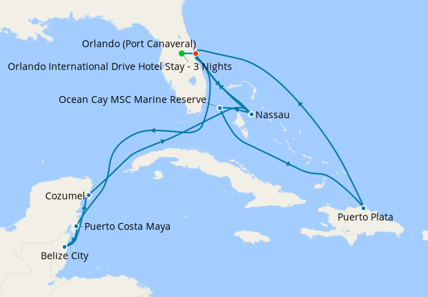 Cruise Itinerary Map