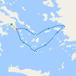 Iconic Greek Islands from Athens with Stay