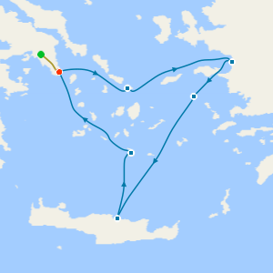 Iconic Greek Islands from Athens with Stay