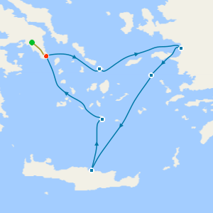 Iconic Greek Islands from Athens with Stay