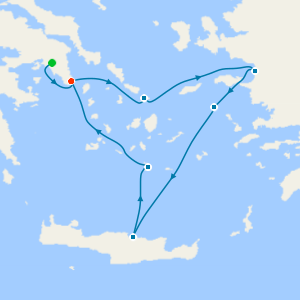 Iconic Greek Islands from Athens with Stay