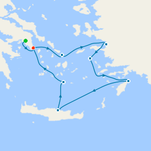 Iconic Greek Islands from Athens with Stay