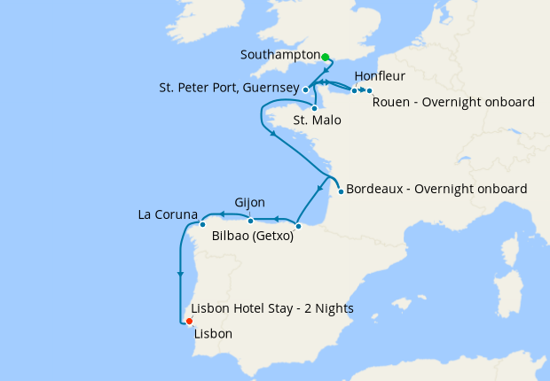 Cruise Itinerary Map