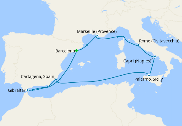 Cruise Itinerary Map
