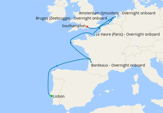 Cruise Itinerary Map