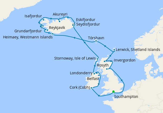 Cruise Itinerary Map