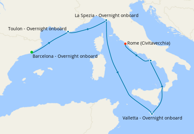 Cruise Itinerary Map