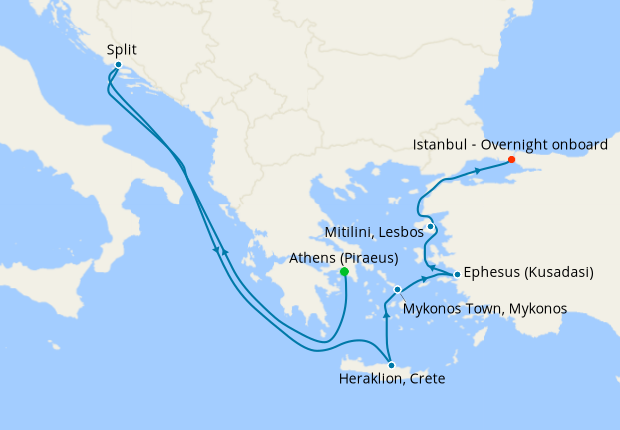 Cruise Itinerary Map