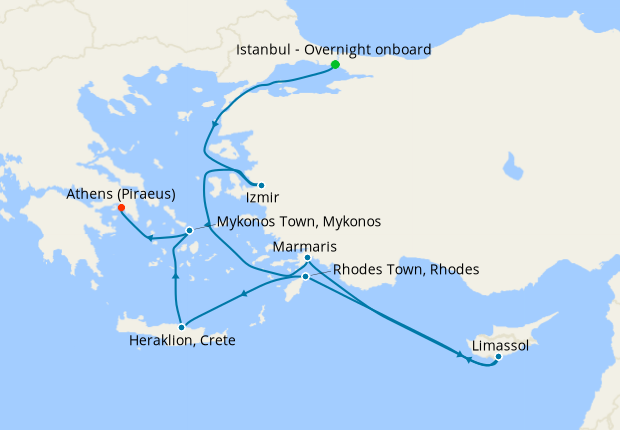 Cruise Itinerary Map