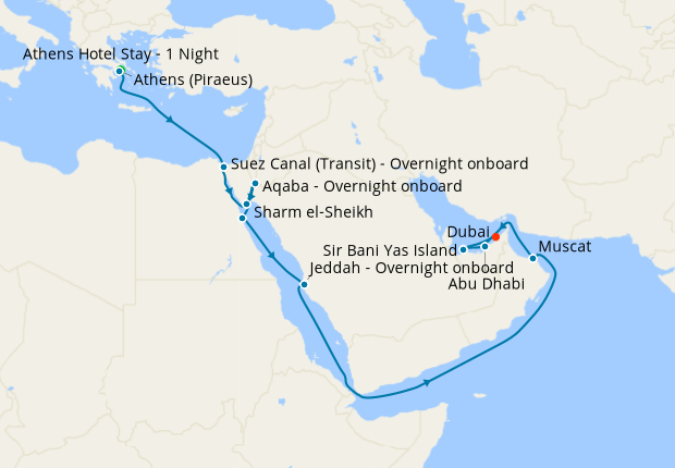 Cruise Itinerary Map