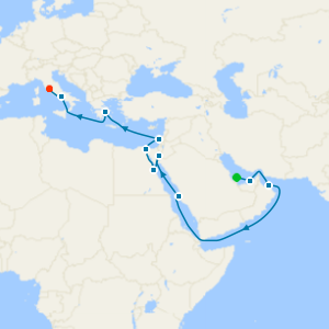 Souks to Sorrento from Doha to Rome (Civitavecchia)