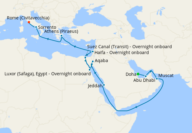 Cruise Itinerary Map