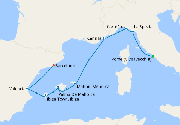 Cruise Itinerary Map