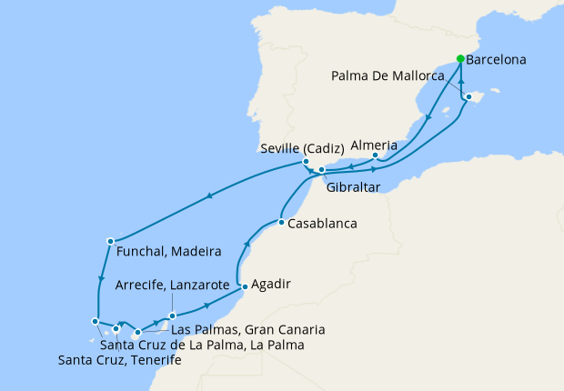 Cruise Itinerary Map
