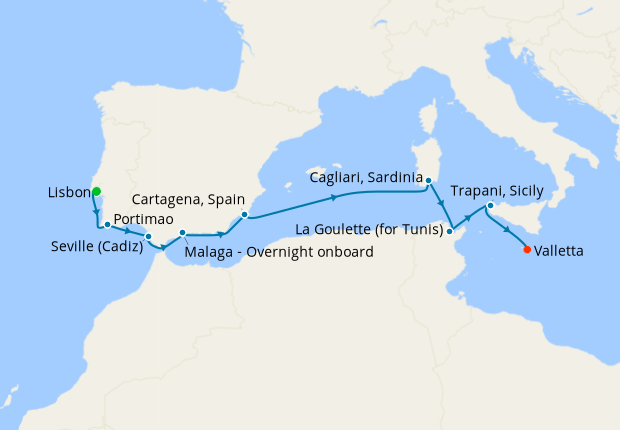 Cruise Itinerary Map