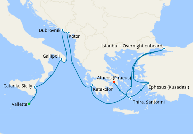 Cruise Itinerary Map
