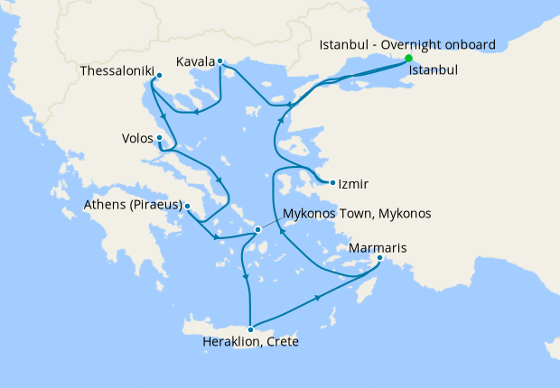 Cruise Itinerary Map