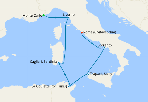 Cruise Itinerary Map