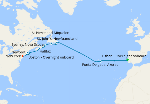 Cruise Itinerary Map