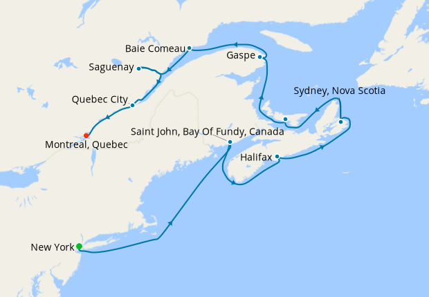 Cruise Itinerary Map
